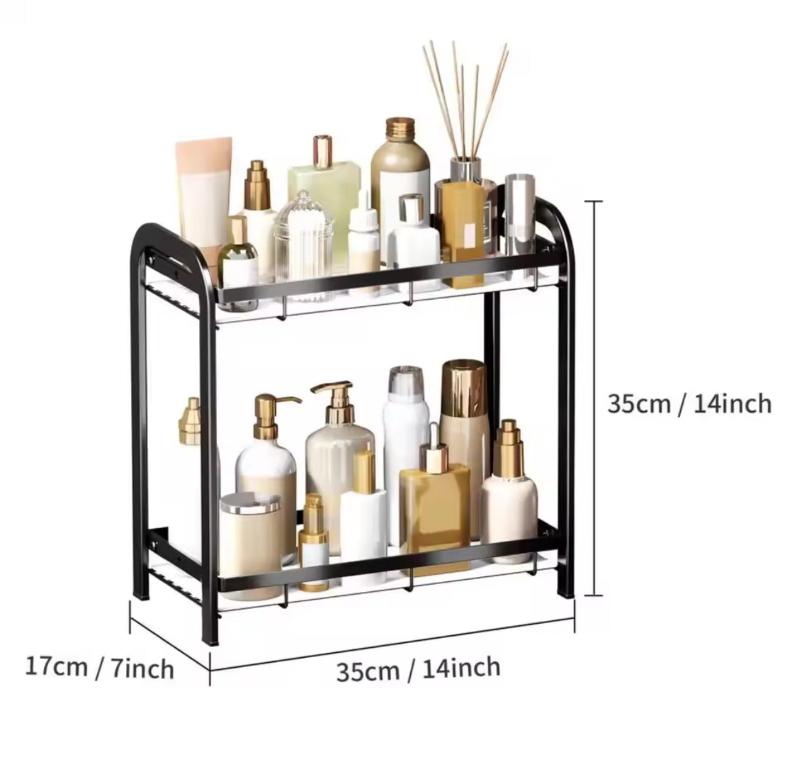 2 Layer Kitchen Storage Rack, Bathroom Shelf Storage Rack, Double Layer Plant Stand Counter Top, Multipurpose Storage Rack 2 Layer Kitchen Storage Rack, Bathroom Shelf Storage Rack, Double Layer Plant Stand Counter Top, Multipurpose Storage Rack